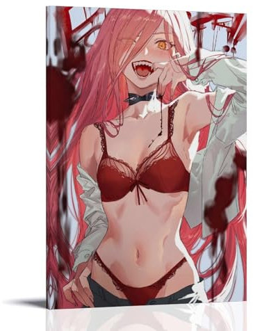 HMNANGDE Chainsaw Man Poster Decorative Painting Canvas Wall Art Living Room Poster Bedroom Painting Wall Art Picture Print Modern Family Room Decor 16 x 24 inches (40 x 60 cm)