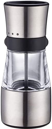 SXPXP Molinillo de Sal y Pimienta de Acero Inoxidable, Molinillo de Sal y Pimienta Manual, salero y pimentero de Cocina, Molinillo Ajustable