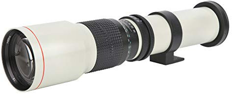 Qukaim Teleobiettivo F8F32 con messa a fuoco manuale da 500 mm per fotocamera Canon EF-S, teleobiettivo a focale fissa, ideale per fotografia naturalistica