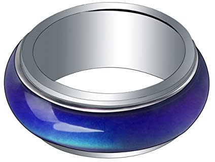 ROMISBABA Farbwechsel Stimmungsring für Damen Herren und Junge Mädchen Temperatur-sensitive Bequeme Schmuckstück mit Kreativem Design Perfektes für Feiertage und Anlässe