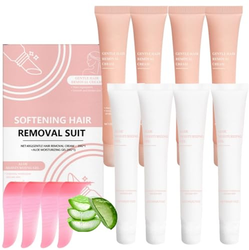 Enthaarungscreme Intimbereich Für Männer Und Frauen,Haarentfernungscreme Für Gesicht,Lippen,Intim,Haarentferner Gel,Haar Entfernungs Creme,Natürliche Inhaltsstoffe Hair Removal Cream(4 Stück)