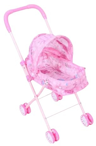 Puppenwagen, mit verstellbarem Verdeck, Spielzeug für Mädchen, zum Spielen von Bildung und Unterhaltung zu Hause, Kindergarten