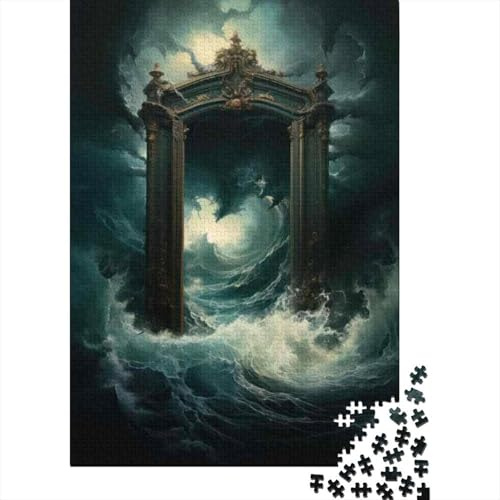 1000-Piece Jigsaw Puzzle for Adults, Fantasy Portal Art Print, 38x26cm/1000pcs, Relaxing Home Activity And Family Time at Home