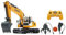 JAMARA 405112 - Bagger Liebherr R936 1:20 2,4G Destruction-Set - inklusiv Schalengreifer und Abbruchhammer, Metallschaufel, jedes Gelenk einzeln steuerbar, realistische Funktionen,660 Grad Turmdrehung