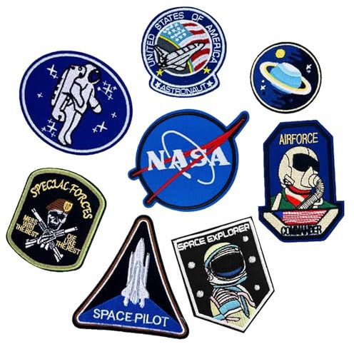 Meetlight NASA patch zum aufbügeln,NASA aufnäher bügelflicken kinder Aufbügeln für Jacken, Jeans, Rucksäcke, Kleidung