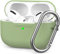 AHASTYLE Silikon Hülle für Airpods Pro Schutzhülle und Haut Case für AirPods Pro [Front-LED Sichtbar] [Kabelloses Laden] Kompatibel mit Airpods Pro 2019 (Mit Karabiner, Avocado-Grün)