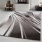 Carpetsale24 Teppich Wohnzimmer Moderne Abstrakt Wellen Design Braun-Beige-Creme 80 x 150 cm - Kurzflor Schlafzimmer Pflegeleicht Extra Weich Flauschig Waschbar Esszimmer Küche