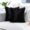 Mandioo 2er Set 50x50 cm Schwarz Faux Fur Flauschigen Kissenbezüge Moderne Künstlich Pelz Kissenhüllen Dekorative Sofakissen Dekokissen Weicher Zierkissenbezug für Wohnzimmer Sofa Schlafzimmer