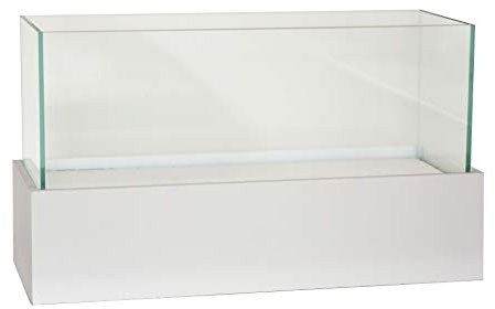 VIVANNO Deko-Windlicht Kerzenhalter rechteckig CANDELITO - Weiß Matt 50x20x29
