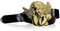 FRONHOFER Lack Gürtel Damen mit goldener Engel-Gürtelschnalle und Strass, Größe:Körperumfang 105 cm/Gesamtlänge 120 cm, Farbe:Schwarz-Lack