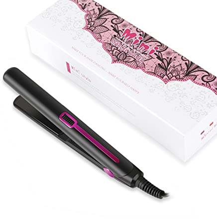 Youuish Mini Hair Straightener, Mini Flat Iron for Short Hair and Bangs, 0.7 Inch Small Flat Iron for Travel