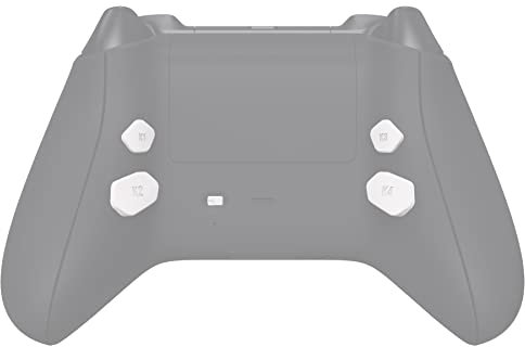 eXtremeRate Palettes de Remplacement pour Xbox Series X/S Manette, Boutons Arièrre de Remplacement pour Xbox Series X/S Manette, K1 K2 K3 K4 Boutons pour Hope Remap Kit, Blanc