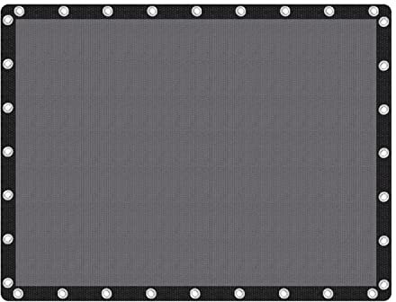 VICLLAX 90% Shade Fabric Sun Shade Cloth Privacy Screen with Reinforced Grommets for Outdoor Patio Garden Pergola Cover Canopy 12x16 FT, Dark Grey