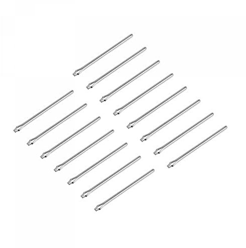sourcing map 15Stk 20mm Uhrband Link Sicherungsstift 0.9mm Armbänder für Reparatur Silberton