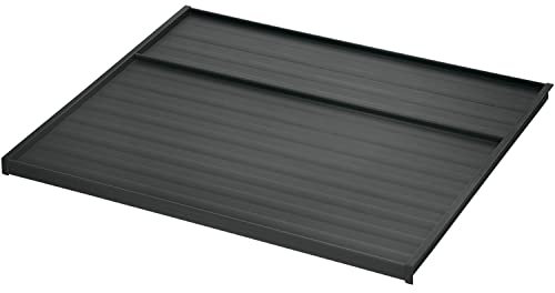 NINKA 5280.51 90680 KB 450mm, Deckelplatte für Abfallbehälter eins2vier und eins2fünf, KS 18/19mm, Kunststoff dunkelgrau, Silber