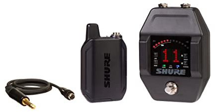 Shure GLXD16+ - Sistema wireless digitale Dual Band Pro, chitarra e basso, durata della batteria di 12 ore, portata di 100 piedi, cavo per chitarra premium WA305 con connettore