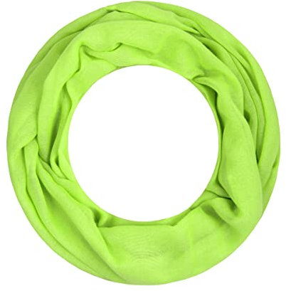 Majea Loop Alice schmaler Damen-Schal Loop Frühlingsschal Schlauchschal Rundschal Tuch uni unisex unifarben einfarbig Halstuch (hellgrün)