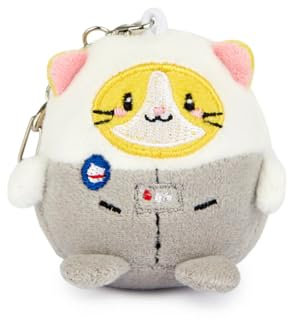 Balvi Porte-clé Fluffy Astrocat Couleur Gris Blanc Un Porte-clé Chat Astronaute Métal/Toile