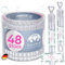 EinsSein 48 Seifenblasen Hochzeit Herzgläschen Schön, DASS Du da bist rosa-grün Set mit Aufkleber Set weiss Gastgeschenke für die Hochzeit, Taufe - seifenblasen mit Freudentränen kombinieren - viele