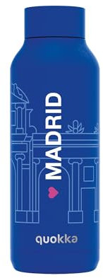 Quokka Bouteille isotherme en acier inoxydable Solid Ultramarine 510 ml Madrid Love Custom