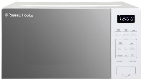 Russell Hobbs Touch Control Digital Solo Microwave 20L 800W with 10 Power Levels, 6 Auto Cook Menus, Defrost Control, Clock & Timer RHMT2005-M