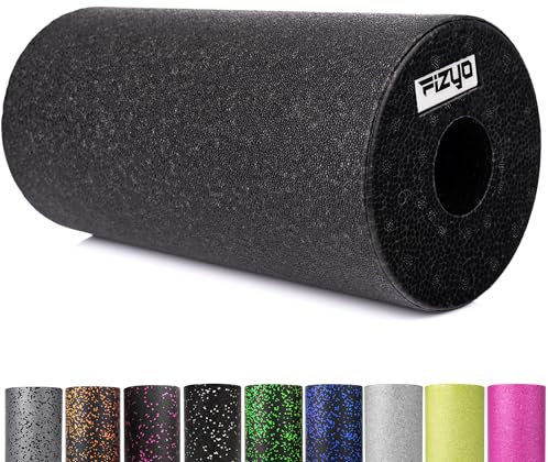 Fizyo Rouleau de fascia pour le fitness, le yoga et la rééducation, rouleau d'automassage pour le dos et la colonne vertébrale, Foam Roller en mousse EPP moyennement dure