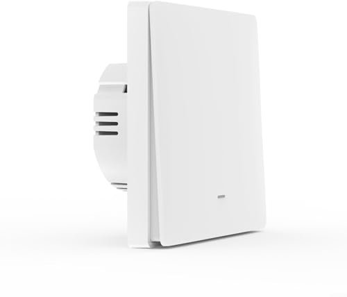 Sumsoctober Smart Wall Light Switch,Smart Light Switch,No Neutral Wire Required, For Tuya For ZigBee,Works With For Alexa, For Sm. Life App Control(1 on white)