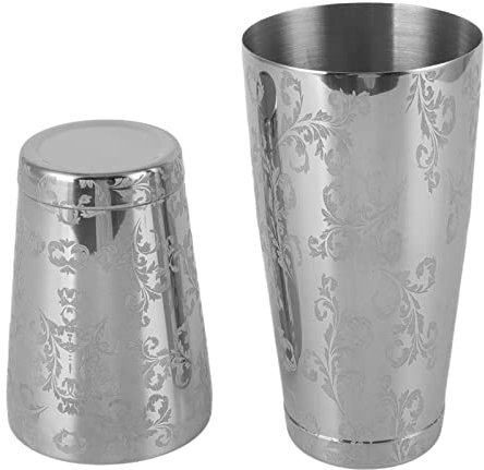 Martini Shaker IDEA DE MEAUX DE BOSTON Japonais pour les Amateurs DE Cocktails | 304 en Acier Inoxydable (Sans fond) (À fond)