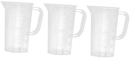 COLLBATH 3piezas Recipiente Medidor Transparente Taza Medidora De Agua Para Panaderías y Uso Doméstico