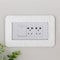 Plug Socket Surround Plates,Socket Surround,Double Socket Surround, Silver Resin Light Switch Cover Plate Simple Design Square Frame for Home Decoration (7.5x15.5cm)