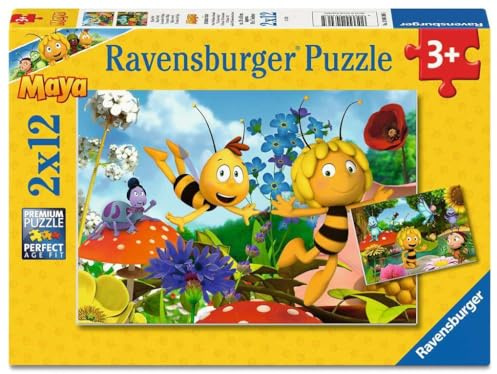 Ravensburger Kinderpuzzle - 12004306 Majas Welt - Puzzle für Kinder ab 3 Jahren, mit 2x12 Teilen