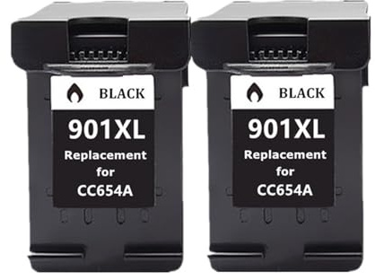 Kompatible Tintenpatrone 901 901xl for Officejet 4500 J4580 J4550 J4540 4500 J4680 J4524 J4535 J4585 J4624(2Pcs Black)