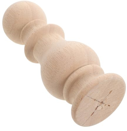 Toyvian Holz Dekorationsaufsatz für Möbel und Gardinenstangen Beige