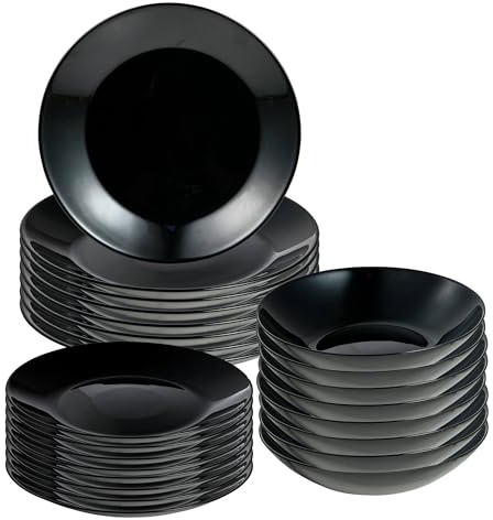 San Ignacio Juego de Vajilla de 24Pzs Negro