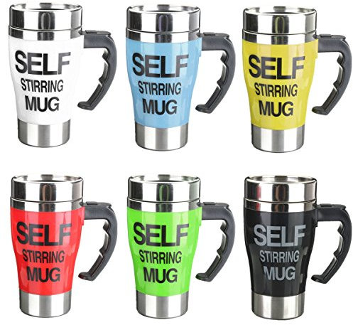Self Stirring Mug 350ml Tea Coffee Mixer Random Colorful Lazy Special Glass
