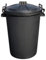 Easy Shopping 85 Litre 85L Extra Large Colour Plastic Dustbin Garden Bin Clip on Locking Lid Heavy Duty for Rubbish Recycle Waste Animal Feed Storage Unit (Black)