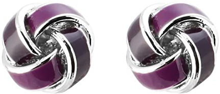 Charles William Mens Ladies Luxury Shirt Cufflinks Cuff Link PURPLE Knot Unique Elegant