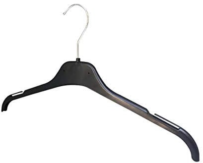 Kiroplast 40 Kleiderbügel für Hemden, Oberteile, Blusen, mit Anti-Rutsch-Beschichtung, platzsparend, Flügel aus Kunststoff 39 cm