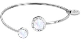 Lotus LS1837-2/1 D2JLS1837-2-1 - Pulsera de acero inoxidable con círculo para mujer, brazalete plateado, un bonito regalo para Navidad, cumpleaños, día de San Valentín para la mujer