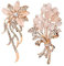CAREOR Lot de 2 Bouquets de Mariage avec Broche Florale et Belle œil de Chat Créé pour Les Femmes élégantes, Beige Clair
