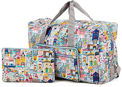 Arxus Große Faltbare Reisetasche Tragen Sie die Reisetasche am Wochenende über dem Gepäck mit Schultergurt