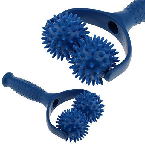 Jzhen Massage Roller mit Griff, Massageball Roller mit Triggerpunkt,Hand gehalten Muskel Entspannen Massagegerät
