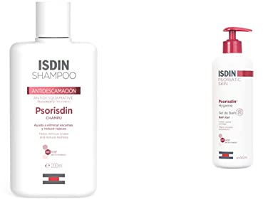 ISDIN PACK Psorisdin: Champú 200ml + Hygiene Gel de Baño, Limpia, Suaviza y Protege la Piel de Personas con Psoriasis, 500ml