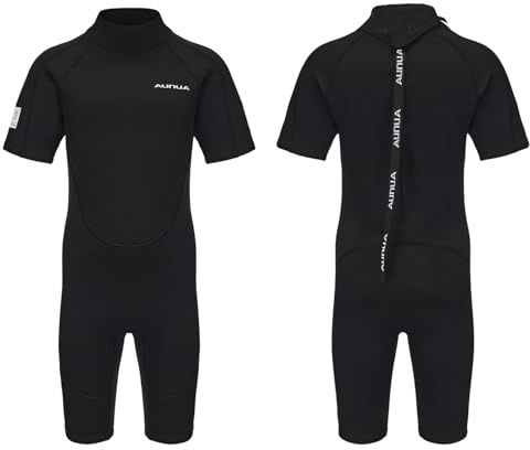 Aunua Kids Wetsuit for Youth Boys Girls, 3mm Shorty Wetsuit for Swimming, Surfing
