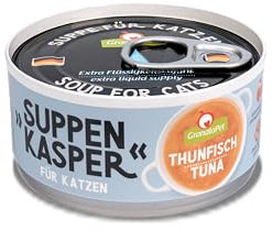 GranataPet Suppenkasper Thunfisch, Snack für Katzen, Suppe gegen den kleinen Hunger, Leckerchen für extra Flüssigkeitszufuhr, Katzenfutter ohne Getreide & ohne Zuckerzusätze, 12 x 70 g