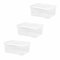M1SS (Pack of 3 45L Litre Clear Plastic Storage Box With Lids Home Office Stackable Nestable Container Made in U.K (45L Litre)