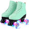 YUDOXN Rollschuhe.Klassische Retro Rollschuhe.Classic Roller, komfortabl LED Rollerskates für Jugendliche und Anfänger.Mädchen. (Frucht grün, 42)