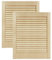 DecoMeister Lamellentür aus Holz Massivholz Lamellentür Holztür Schranktür mit offenen Lamellen für Kleiderschrank Möbelfronten 494x606 mm 2-er Pack in Beige