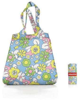 reisenthel mini maxi shopper - faltbarer kompakter Rucksack -wasserabweisend, Couleur:florist lagoon