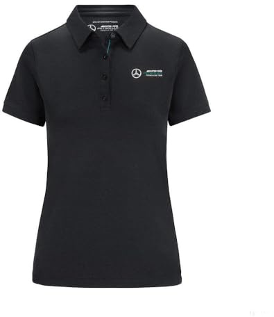 MERCEDES AMG PETRONAS Formula One Team - Offizielle Formel 1 Merchandise Kollektion - Klassisches Damen-Polo - Schwarz - Damen - M